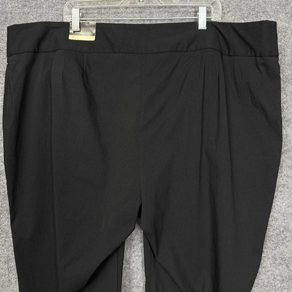 Lane Bryant Crop‎ Pants Women 28 Black Stretch Professional Workwear Slits NWT